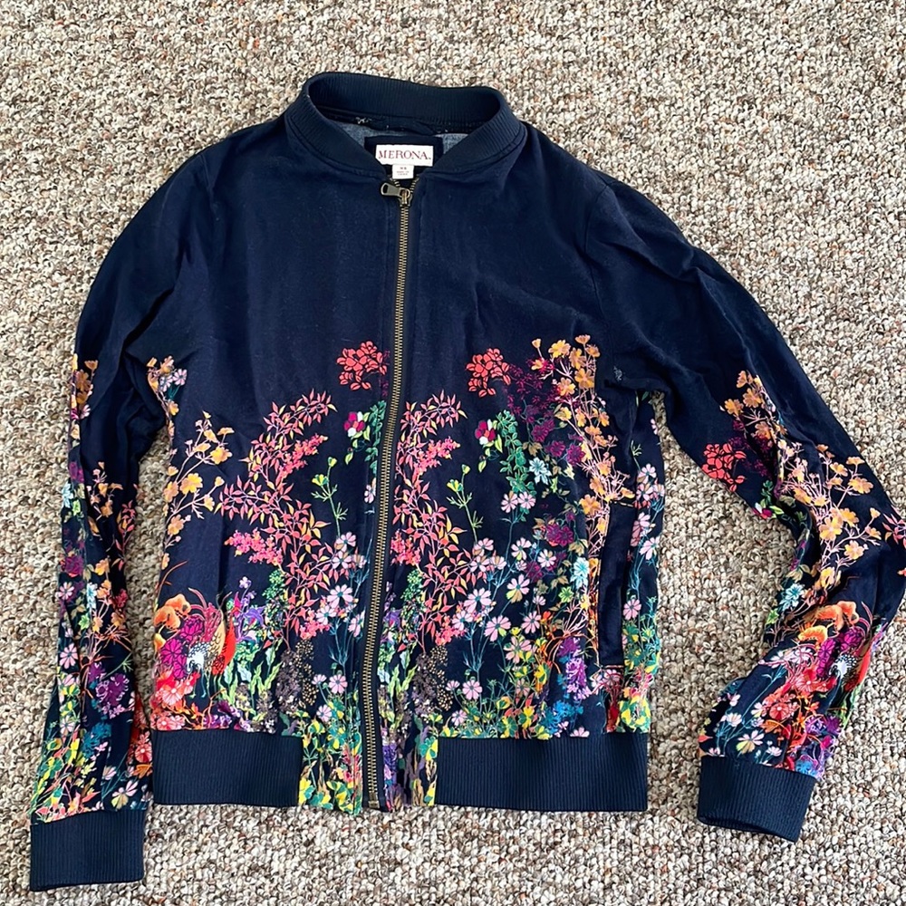 Floral bomber jacket